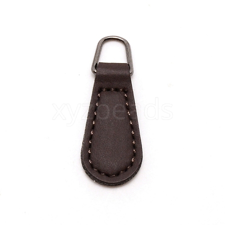 Imitation Leather Zipper Slider FIND-WH0040-26-1