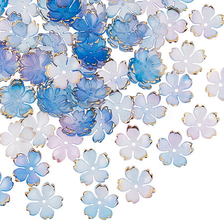 200Pcs Acrylic Bead Caps OACR-SC0001-74-1