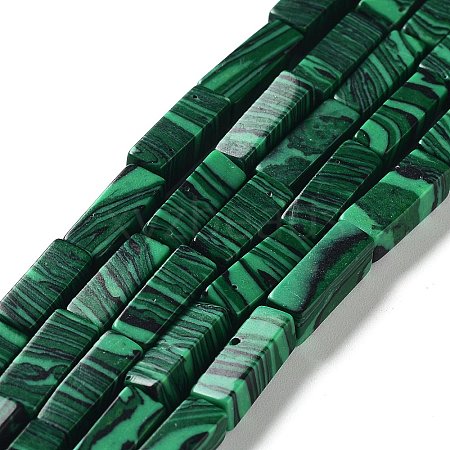 Synthetic Malachite Beads Strands G-F631-E30-1