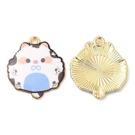 Alloy Enamel Pendants FIND-C037-14G-04-1