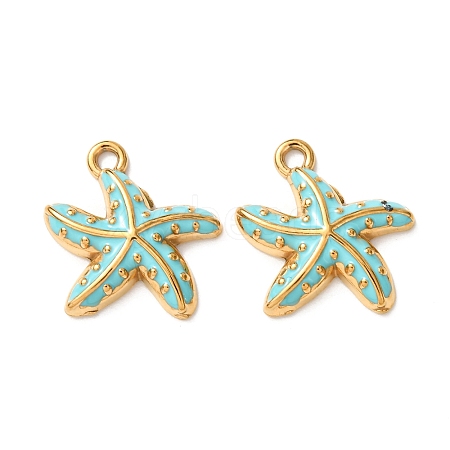 304 Stainless Steel Enamel Pendants STAS-Z193-13G-03A-1