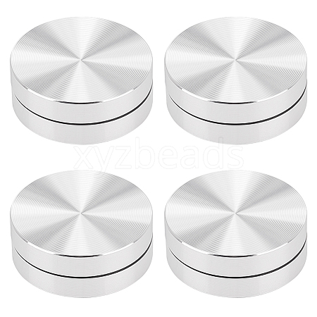 AHADERMAKER 4Pcs Aluminum Turntable Base Table Tray FIND-GA0003-64-1