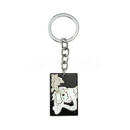 Acrylic & Shell Keychains KEYC-YW00009-04-1