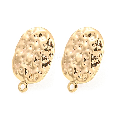 Rack Plating Brass Stud Earring Findings KK-M261-49G-1