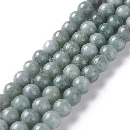 Natural White Jade Imitation Burmese Jade Beads Strands X-G-I299-F09-8mm-1