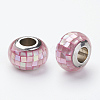 304 Stainless Steel Resin European Beads RPDL-P002-A04-1