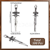 100Pcs Tibetan Style Alloy Pendants TIBEP-SC0003-53AS-2