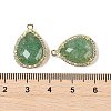 Natural Green Strawberry Quartz Faceted Teardrop Pendants G-I382-01G-07-3