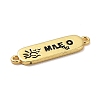 Beach Theme Rack Plating Brass Rectangle Connector Charms KK-P261-08E-G10-2