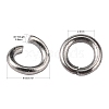 Tarnish Resistant 304 Stainless Steel Open Jump Rings STAS-Q186-02-4x0.8mm-2