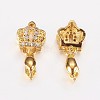 Long-Lasting Plated Brass Micro Pave Cubic Zirconia Ice Pick Pinch Bails X-ZIRC-F069-22G-2