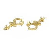 Brass Micro Pave Clear Cubic Zirconia Connector Charms KK-E068-VB073-3