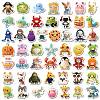 100Pcs Cartoon Animal PET Stickers PW-WG5817A-01-1