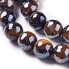 Electroplated Natural Tiger Eye Beads Strands G-F660-01-8mm-3