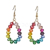 Teardrop Glass Dangle Earrings EJEW-JE06777-3