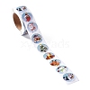 8 Patterns Christmas Round Dot Self Adhesive Paper Stickers Roll LS-DIY-A042-01D-3