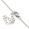 Brass Micro Pave Clear Cubic Zirconia Pendant Necklace NJEW-B100-04P-3