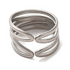 304 Stainless Steel Open Cuff Ring RJEW-C068-04B-P-3