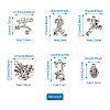  Tibetan Style Alloy Frog Shape Pendants & Rhinestone Settings TIBEP-TA0002-34AS-RS-11