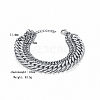 Non-Tarnish Stainless Steel Double-layered Cuban Link Chain Bracelets for Women FV2472-1-1