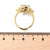 Brass Micro Pave Cubic Zirconia Finger Rings for Women RJEW-F181-11G-10