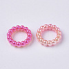 ABS Plastic Imitation Pearl Linking Rings OACR-N005-6mm-10-2