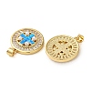 Rack Plating Brass Micro Pave Cubic Zirconia Pendants KK-P268-08A-G-3