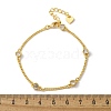 Brass Micro Pave Clear Cubic Zirconia Cable Chains Link Bracelets for Women BJEW-U020-03G-5