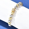 Brass Micro Pave Cubic Zirconia Beads Stretch Bracelets for Women Men BJEW-H201-01A-GP-2