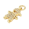 Rack Plating Brass Micro Pave Cubic Zirconia Pendants KK-H509-36G-2