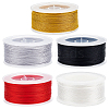 Olycraft 5Rolls 5 Colors 3-ply Nylon Milan Cord OCOR-OC0001-40C-1