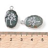 Natural Green Aventurine Oval Pendants G-C102-07P-05-3