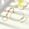 Brass Micro Pave Cubic Zirconia Mittens Bracelets BJEW-C156-01G-01-1