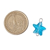 Starfish Gradient Color Baking Paint Transparent Glass Connector Charms PALLOY-JF03277-02-2