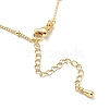 Initial Letter Brass Pendant Necklaces NJEW-A015-21G-W-3