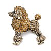 Poodle Alloy Rhinestone Brooches JEWB-Q006-01A-2