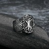 Retro 316 Stainless Steel Tree of Life Finger Rings FIND-PW0020-09A-4