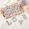 Alphabet Resin Rhinestone Patches DIY-TAC0005-45A-14