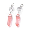 Cherry Quartz Glass Pointed Big Pendants G-D0021-01P-20-3