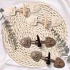 8Pairs 2 Colors PU Leather with Resin Scarf Ring Buckles FIND-CY0001-36-3