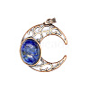 Retro Hollow Natural Lapis Lazuli Pendants PW-WGE1A4B-20-1