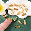 SHEGRACE Brass Ribbon Crimp Ends XGR0063G-58G-5