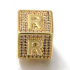 Brass Cubic Zirconia Beads KK-Q818-01R-G-1