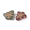 Picasso Baking Paint & Golden Metal Enlaced Glass Beads DGLA-T004-55M-2