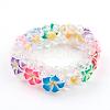 AB Color Plated Glass Bead Multi-Strand Stretch Bracelets BJEW-JB03308-1