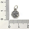 925 Sterling Silver Flower Charms with Jump Rings and 925 Stamp STER-M021-02AS-02-3