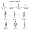 100Pcs 10 Styles Tibetan Style Alloy Pendants TIBEP-CJ0002-99-2