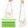 WADORN 2Pcs 2 Style Spray Painted Rainbow Color Acrylic Chain Bag Handles AJEW-WR0001-68-3