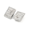 Non-Tarnish Rectangle 304 Stainless Steel Ear Studs EJEW-L290-023P-2