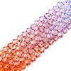 Gradient Color Baking Painted Glass Bead Strands DGLA-A039-T2mm-A015-4